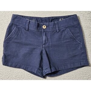 Lilly Pulitzer Callahan Shorts Women's Size 4 Navy Blue 100% Cotton